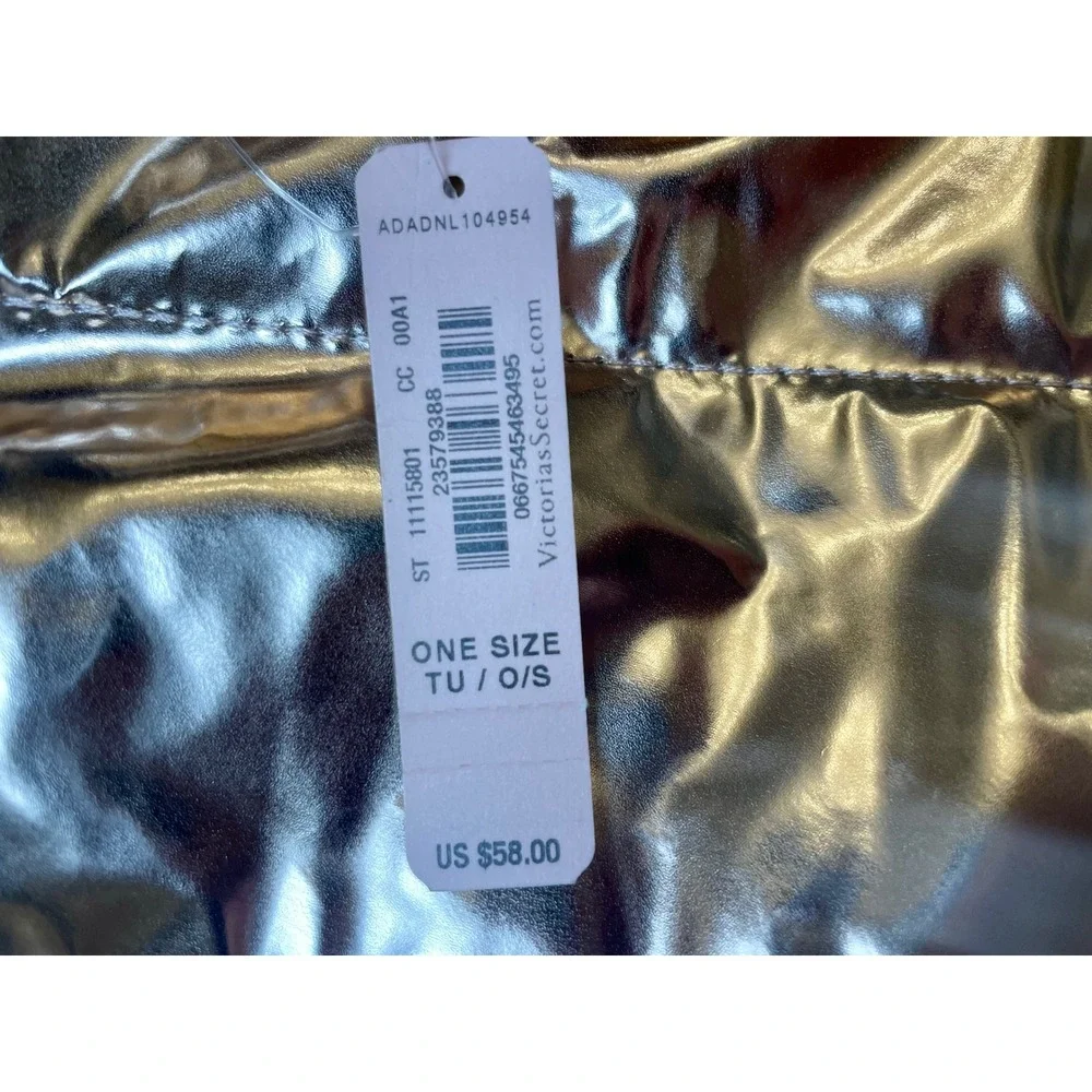 Victoria's Secret Rose Gold Quilted Metallic Tote Bag Limited Edition NWT